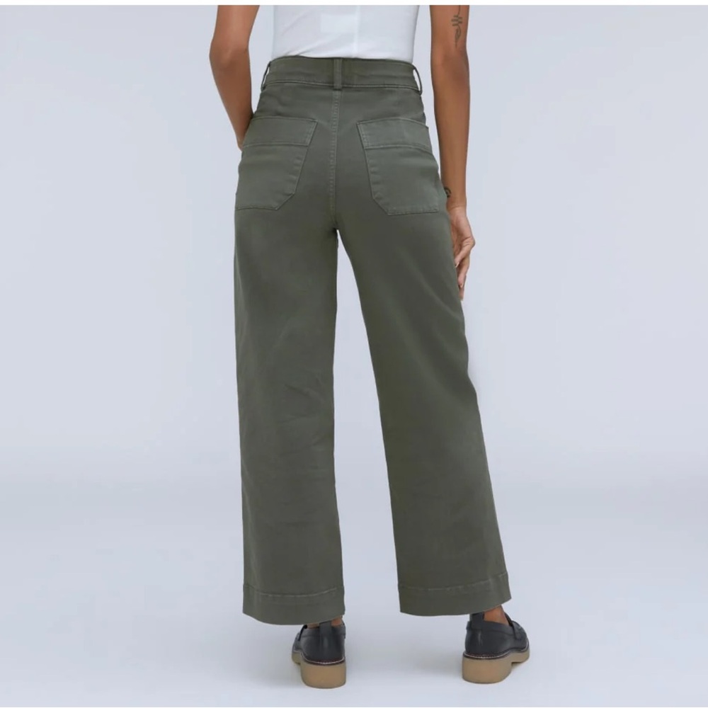 Everlane green organic wide leg pants - Picture 2 of 13